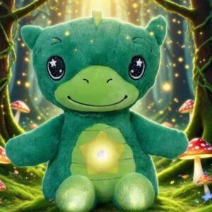 Peluche dino con luces 40cm.