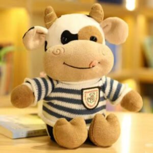 Peluche vaquita jersey rayas 30cm.