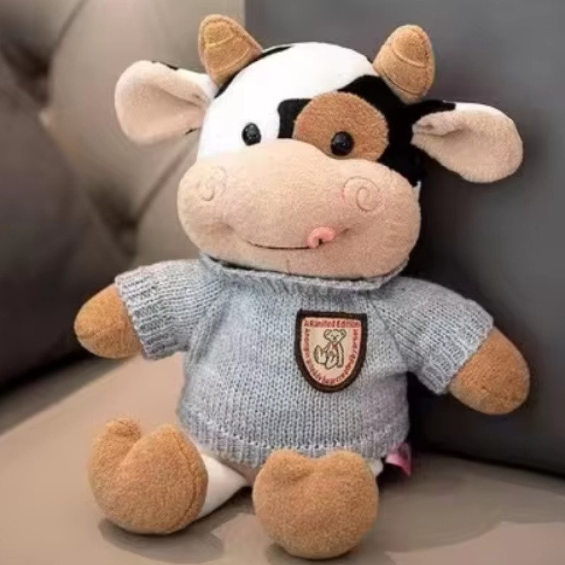 Peluche vaquita jersey gris 30cm.